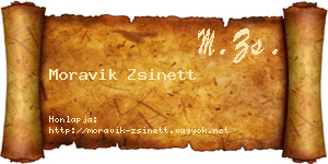 Moravik Zsinett névjegykártya